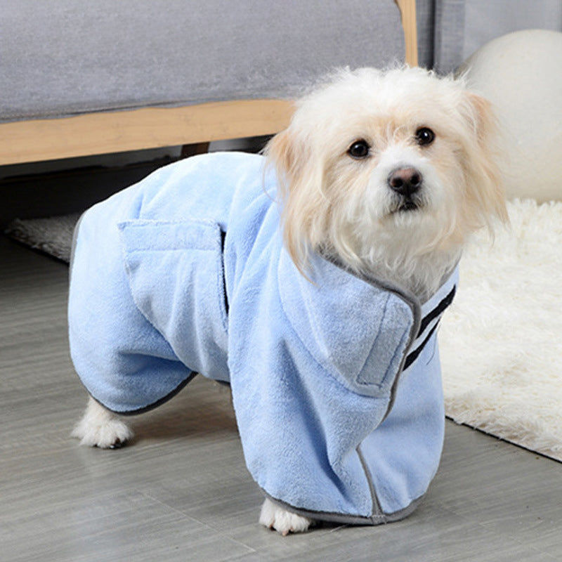 Snuggle Dry: The Ultra-Absorbent Microfiber Pet Bathrobe
