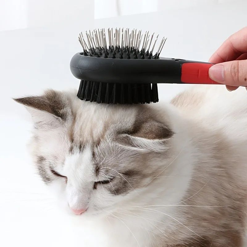 Professional 2-in-1 Grooming Brush for a Shinier, Cleaner Pet