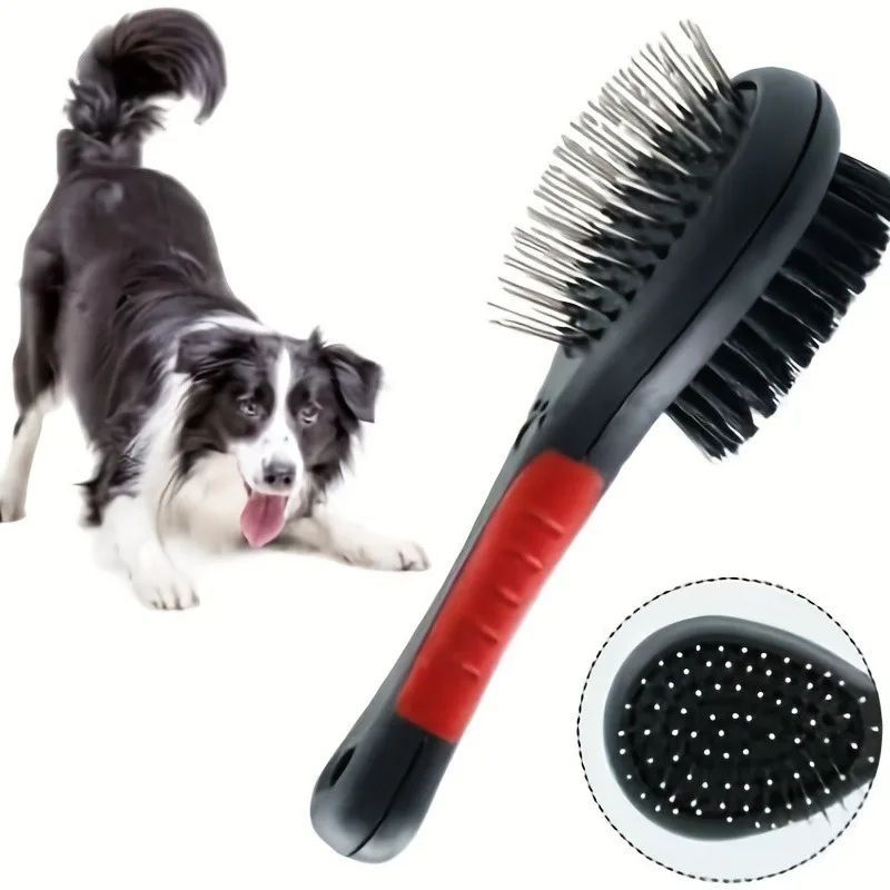 Professional 2-in-1 Grooming Brush for a Shinier, Cleaner Pet
