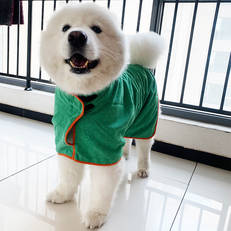 Snuggle Dry: The Ultra-Absorbent Microfiber Pet Bathrobe