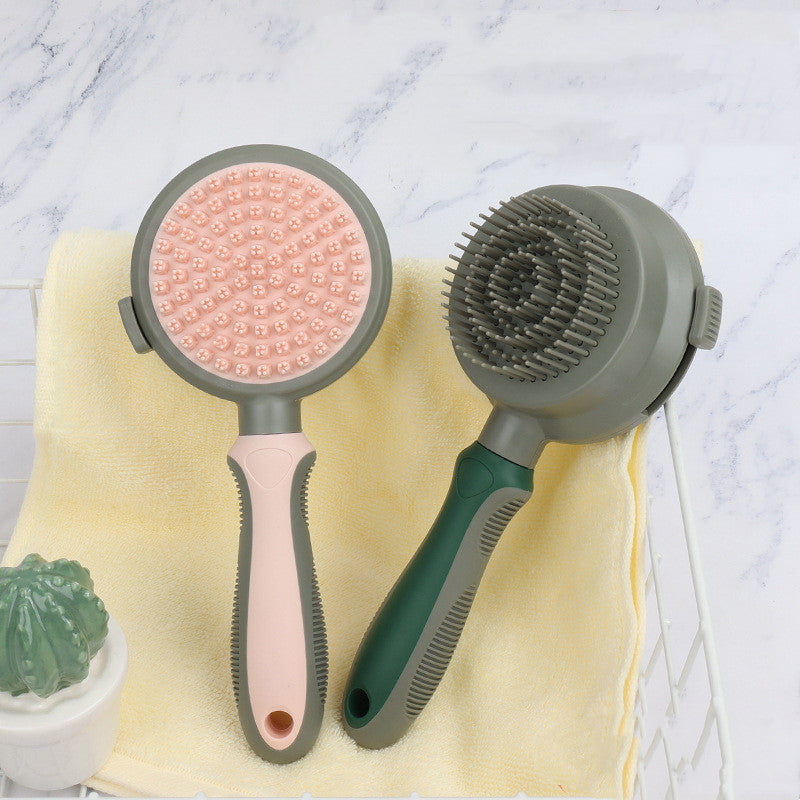 Groom, Massage, & Clean with the 2-in-1 Slicker Brush