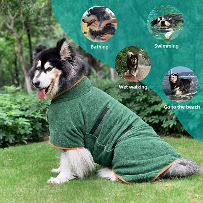 Snuggle Dry: The Ultra-Absorbent Microfiber Pet Bathrobe
