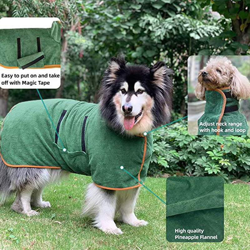 Snuggle Dry: The Ultra-Absorbent Microfiber Pet Bathrobe